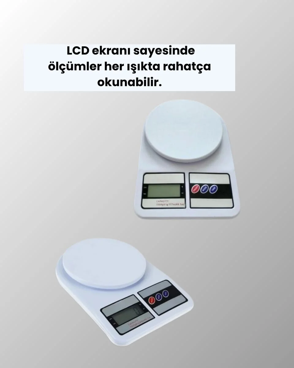 Taşınabilir Dijital Terazi - 10kg Hassasiyetli Mutfak Terazisi
