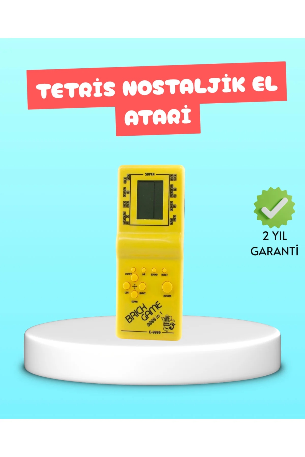 Taşınabilir El Aterisi Gameboy – Klasik Tetris Oyunu, Pil ile Çal