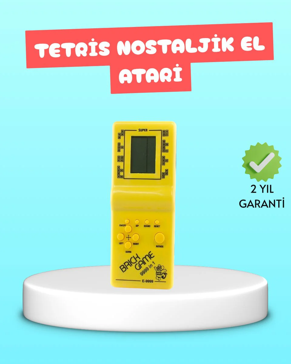Taşınabilir El Aterisi Gameboy – Klasik Tetris Oyunu ve Mini Konsol