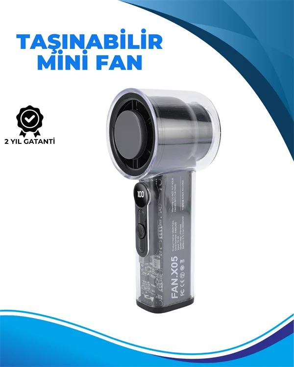 Taşınabilir El Fanı 100 Seviyeli Rüzgar Hızı Ayarı Sessiz Çalışma - Dijital Ekranlı Taşınabilir El Fanı 100 Seviyeli Rüzgar Hızı Ayarı Sessiz Çalışma - Dijital Ekranlı
