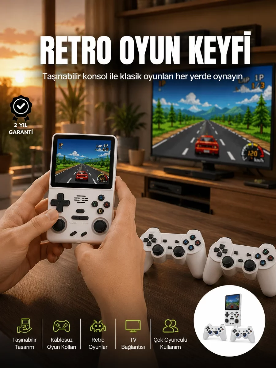 Taşınabilir El Konsolu - Kablosuz Gamepadli Yeni Nesil Oyun Deneyimi