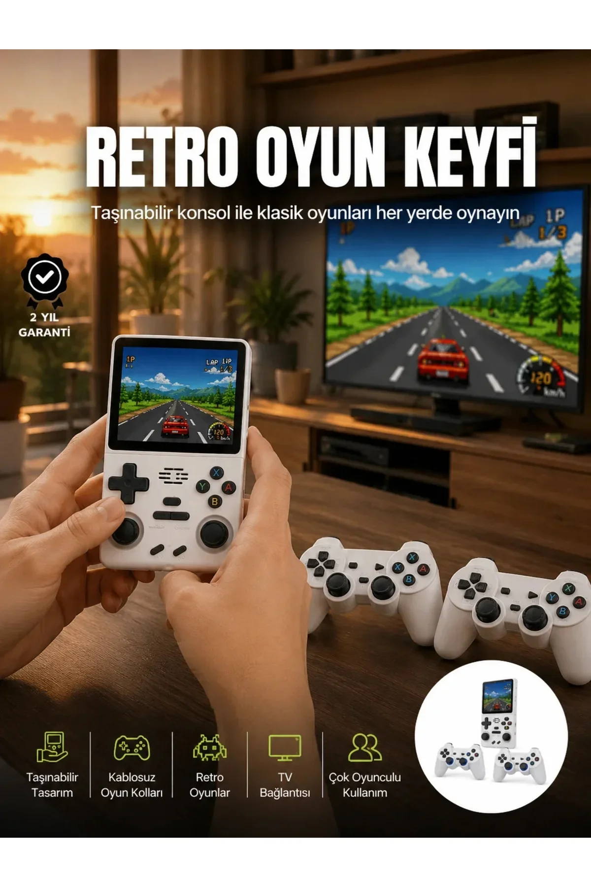 Taşınabilir El Konsolu Kablosuz Gamepadli Yeni Nesil Taşınabilir El Konsolu Kablosuz Gamepadli Yeni Nesil