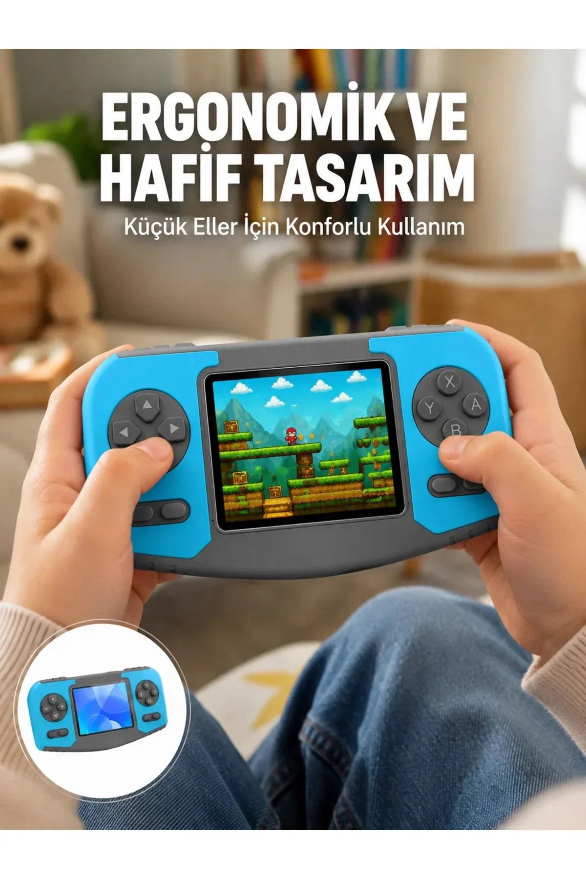 Taşınabilir El Oyun Konsolu Çocuk Gelişine Uygun Oyun Cihazı Taşınabilir El Oyun Konsolu Çocuk Gelişine Uygun Oyun Cihazı