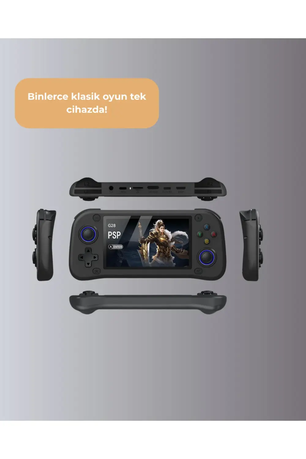 Taşınabilir El Tipi Oyun Konsolu Çoklu Emülatör Destekli 64GB