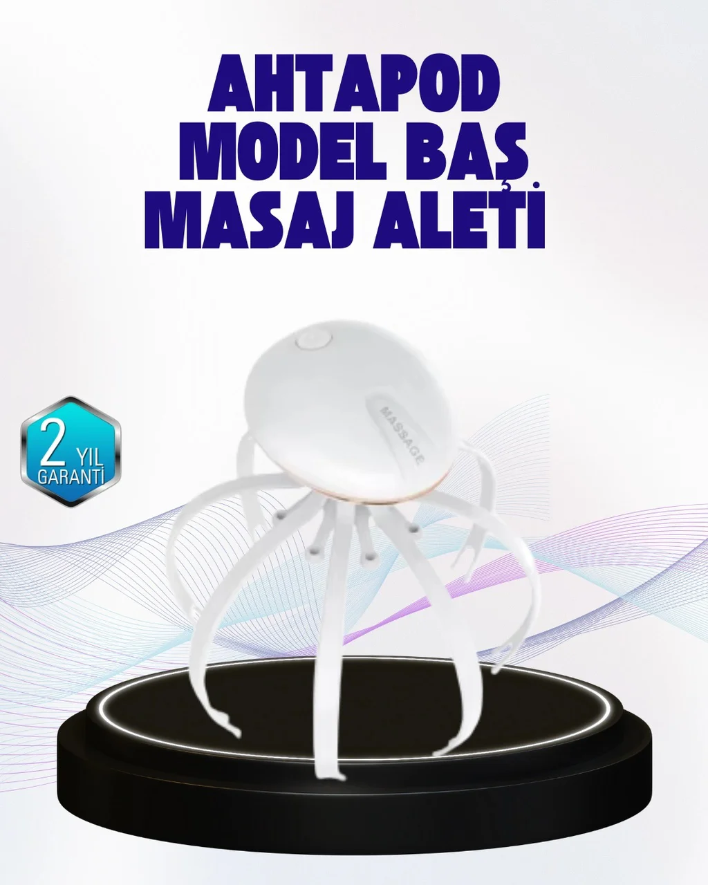 Taşınabilir Elektrikli Kafa Masaj Cihazı Sessiz Motor Ve Ergonomi