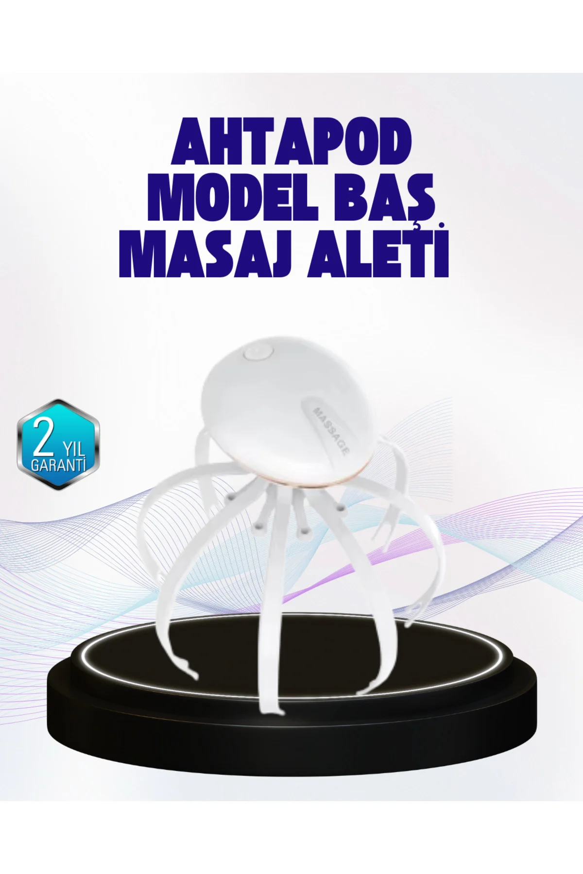 Taşınabilir Elektrikli Kafa Masaj Cihazı Sessiz Motor ve Ergonomi