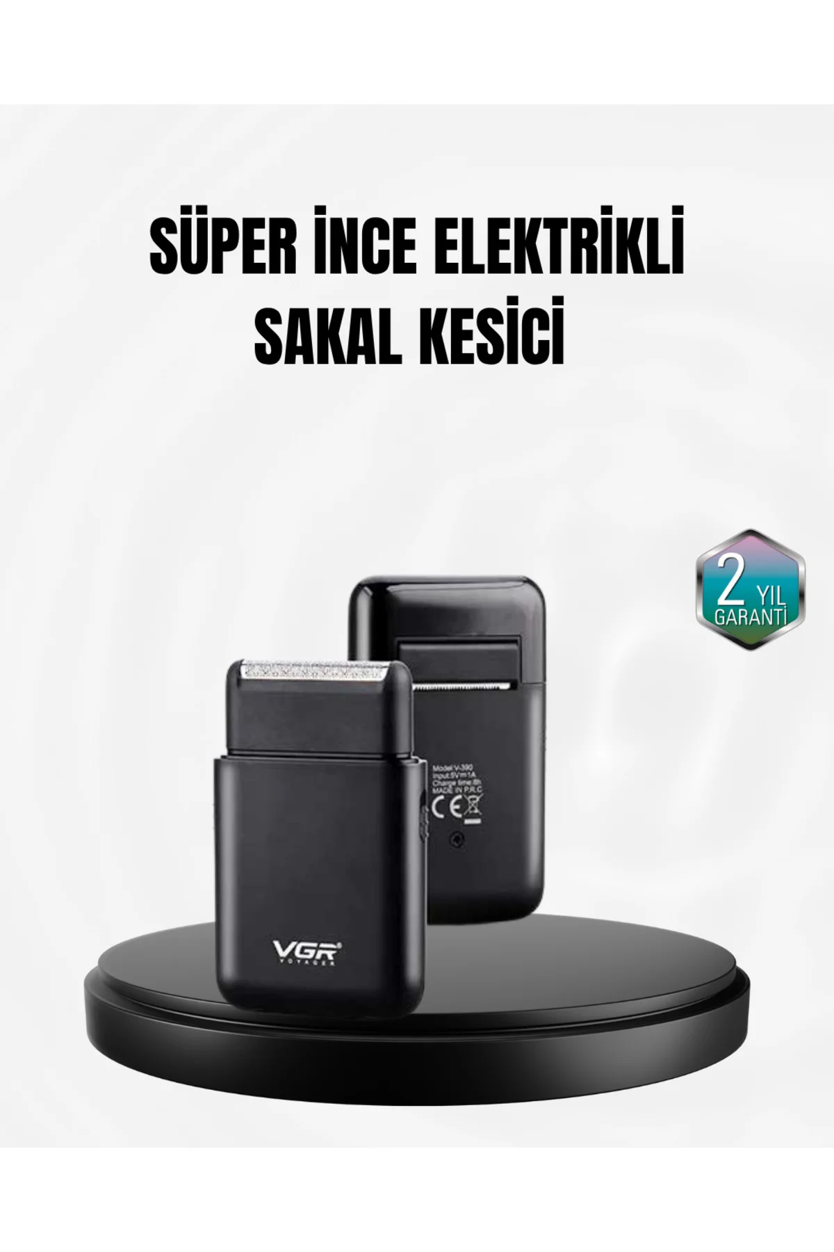 Taşınabilir Elektrikli Tıraş Makinesi USB Şarjlı 5W Motor ve 0.3 