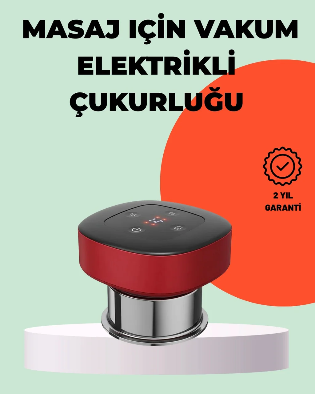 Taşınabilir Elektrikli Kupa Terapisi Masaj Cihazı Boyun Sırt Bacak Renkli
