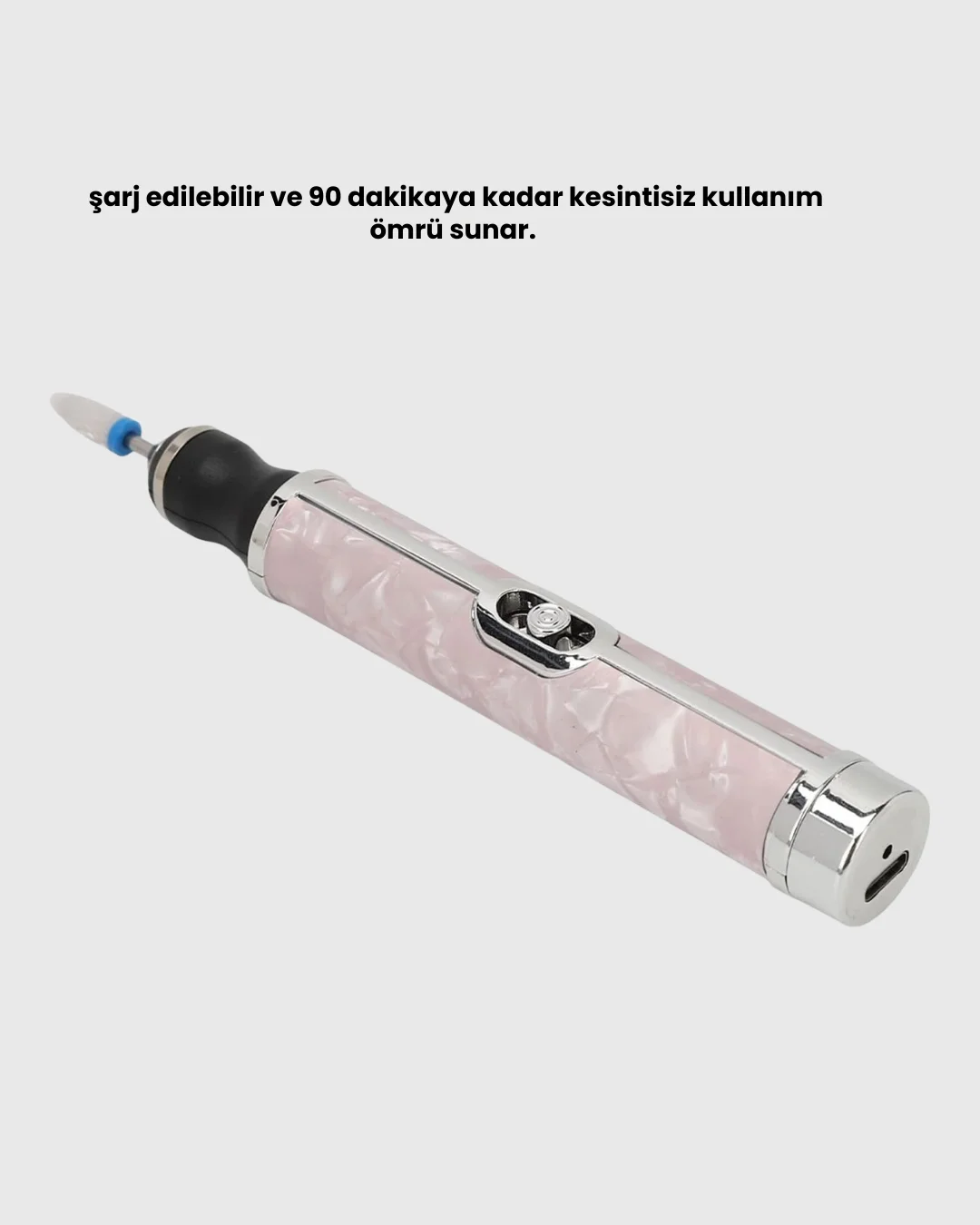 Taşınabilir Elektrikli Tırnak Törpüsü 500 mAh USB Şarjlı Manikür Cihazı