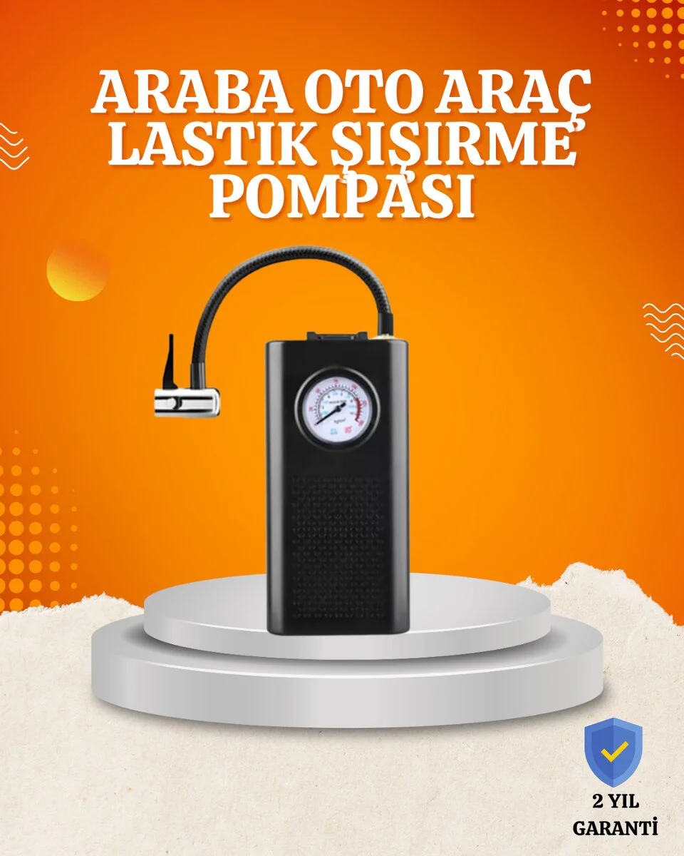 Taşınabilir Elektrikli Oto Motosiklet Bisiklet Lastik Şişirme Pompası - Hızlı ve Güvenli Şişirme