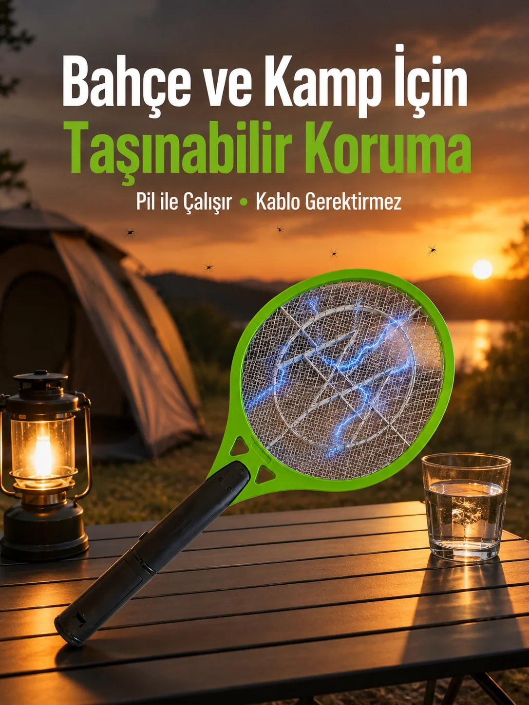 Taşınabilir Elektronik Sinek Kovucu | Balkon, Bahçe ve Kamp İçin İdeal Yeni Nesil