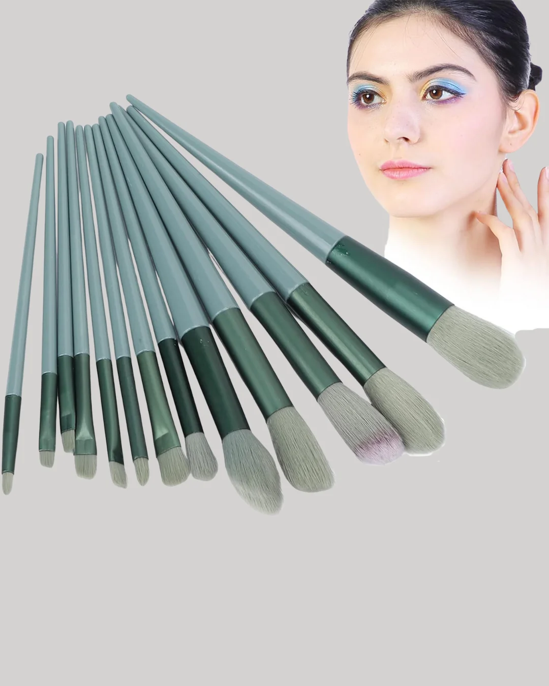 Taşınabilir Ergonomik Yapılı 13 Adet Fiber Kıllı Yüz ve Göz Makya