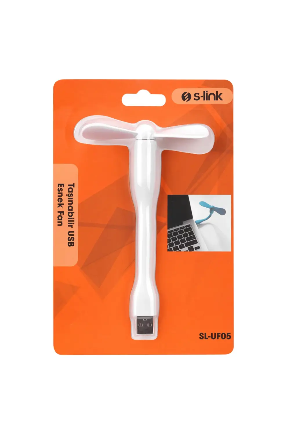 TAŞINABİLİR ESNEK BEYAZ USB MİNİ FAN SL-UF05 (K0)
