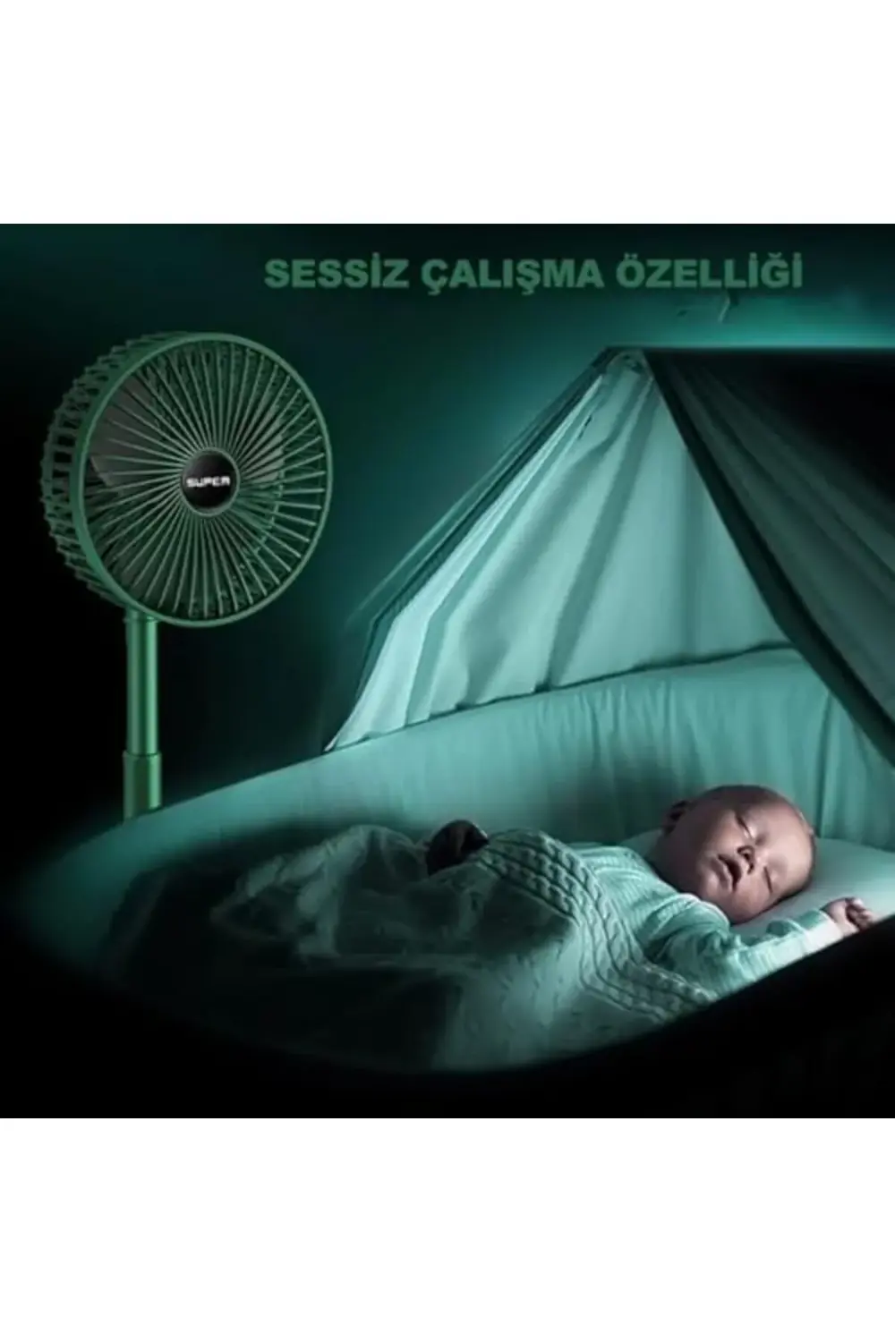 Taşınabilir Fan Katlanır Teleskopik Usb Fanı Ev Ofis Masaüstü Ses