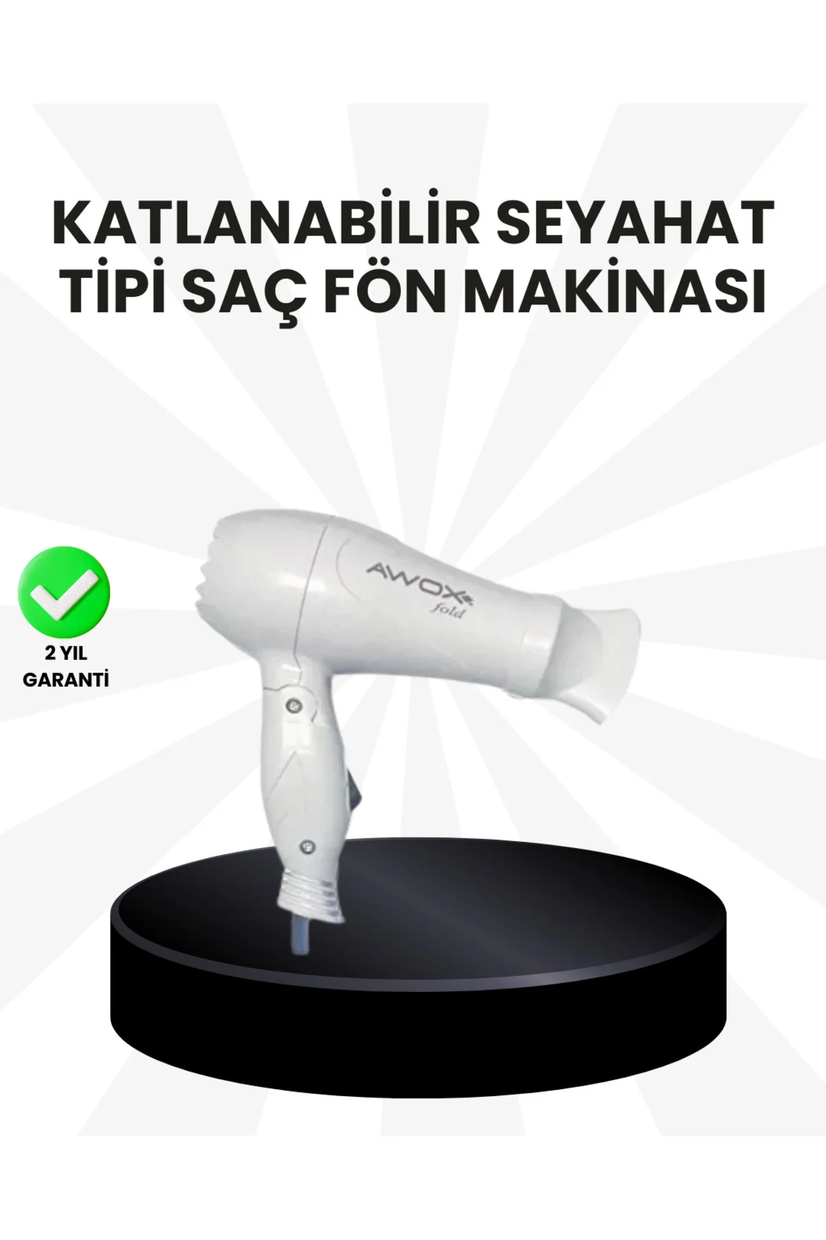Taşınabilir Fön Makinesi Katlanır Gövde Enerji Tasarruflu