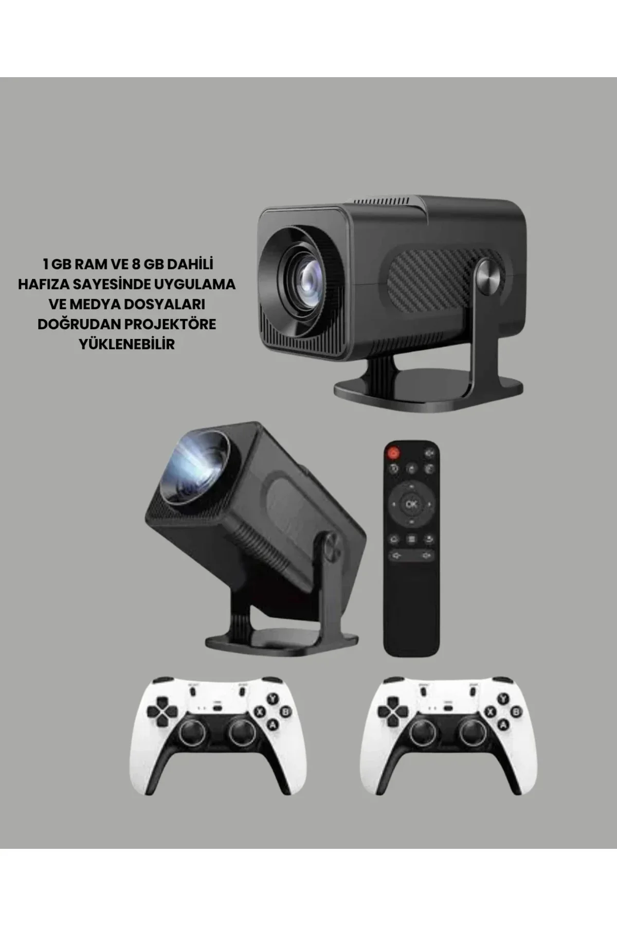 Taşınabilir Full HD Projektör - 1 GB RAM, 8 GB Hafıza Yeni Nesil Taşınabilir Full HD Projektör - 1 GB RAM, 8 GB Hafıza Yeni Nesil