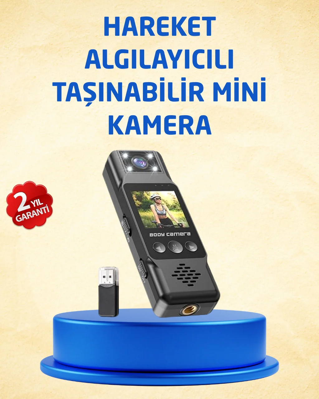 Taşınabilir Full Hd Mini Kamera Tft Ekranlı