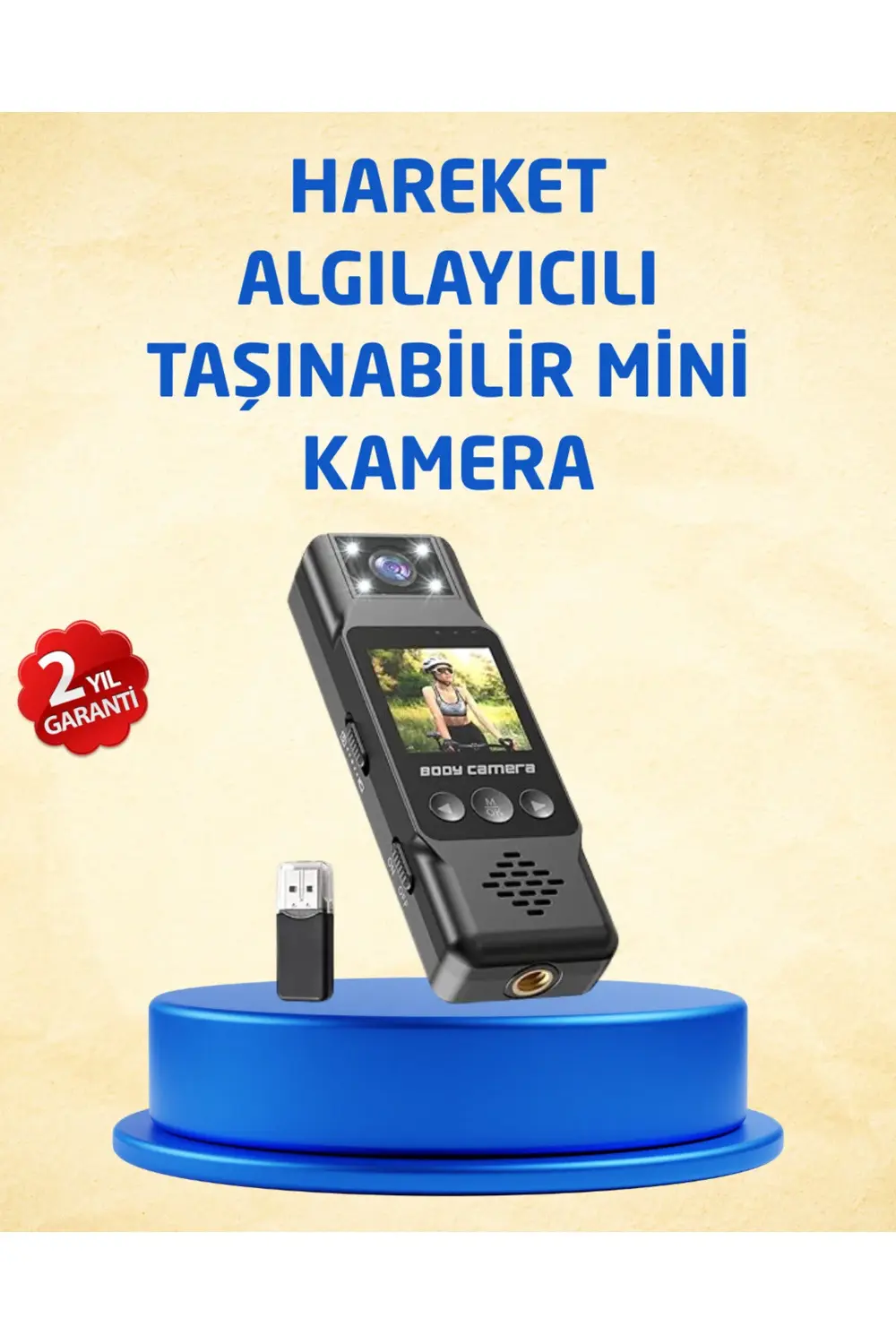 Taşınabilir Full HD Mini Kamera TFT Ekranlı