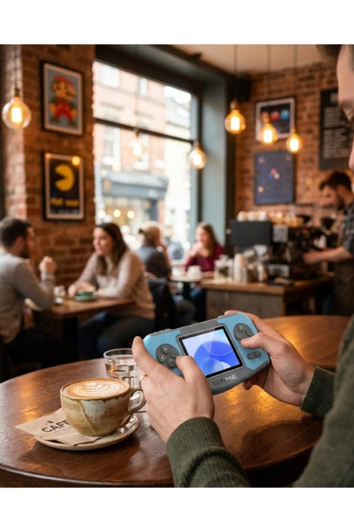Taşınabilir Game Console Dahili Oyunlu TV Bağlantılı Şarjlı Retro