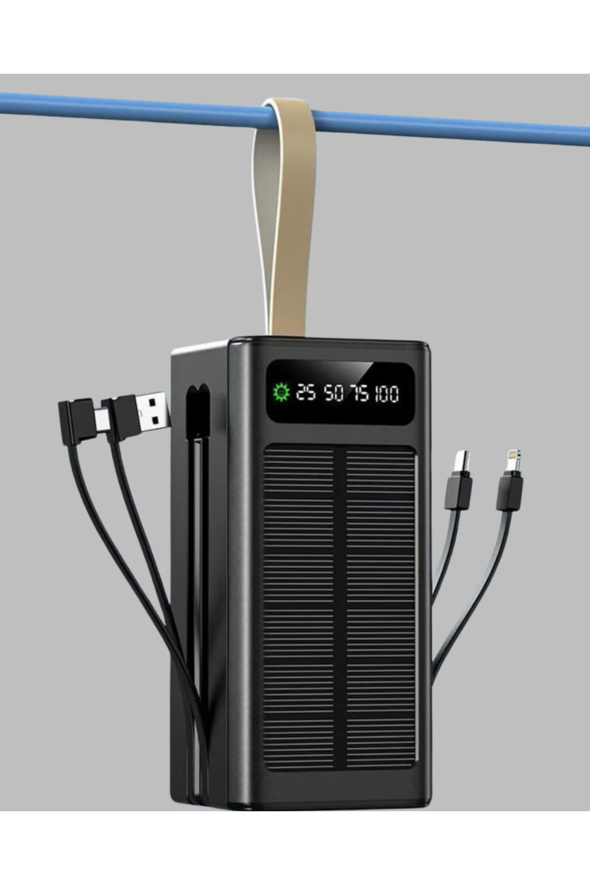 Taşınabilir Güneş Panelli Powerbank Çoklu Cihaz Şarj Destekli Yeni Nesil Taşınabilir Güneş Panelli Powerbank Çoklu Cihaz Şarj Destekli Yeni Nesil - Görsel 5