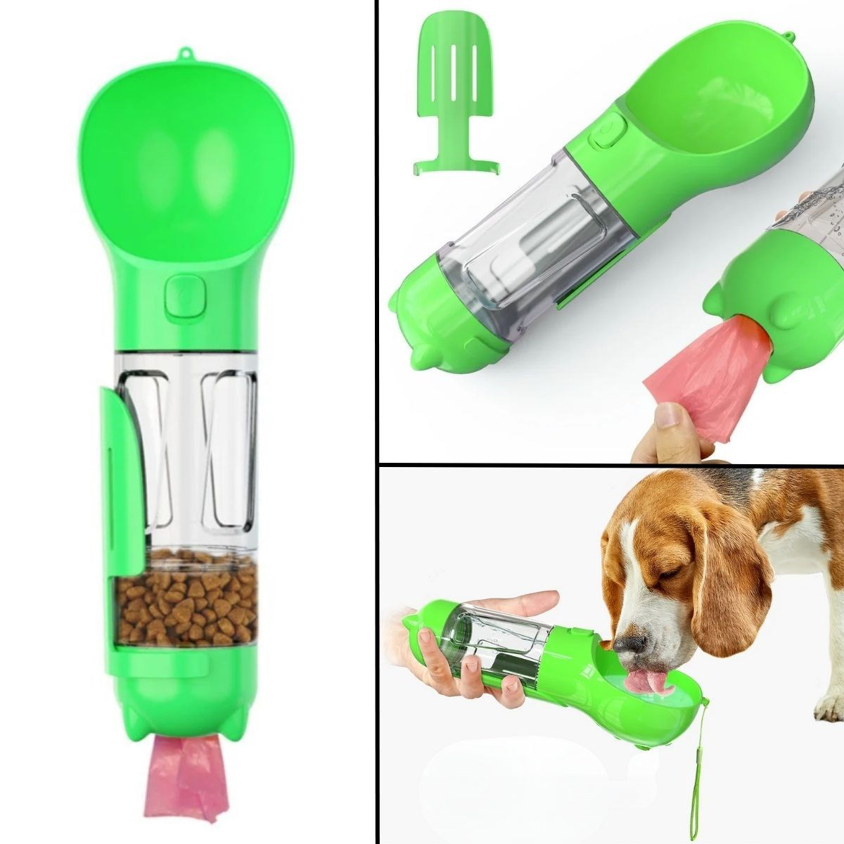 Taşınabilir Hazneli Mama Kaplı ,Kaka Poşetli Kedi,Köpek Suluğu-30