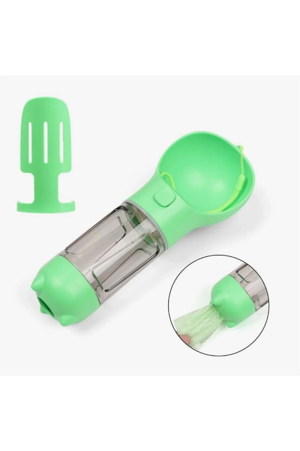 ® Taşınabilir Hazneli Mama Kaplı,Kaka Poşetli Kedi,Köpek Suluğu-3