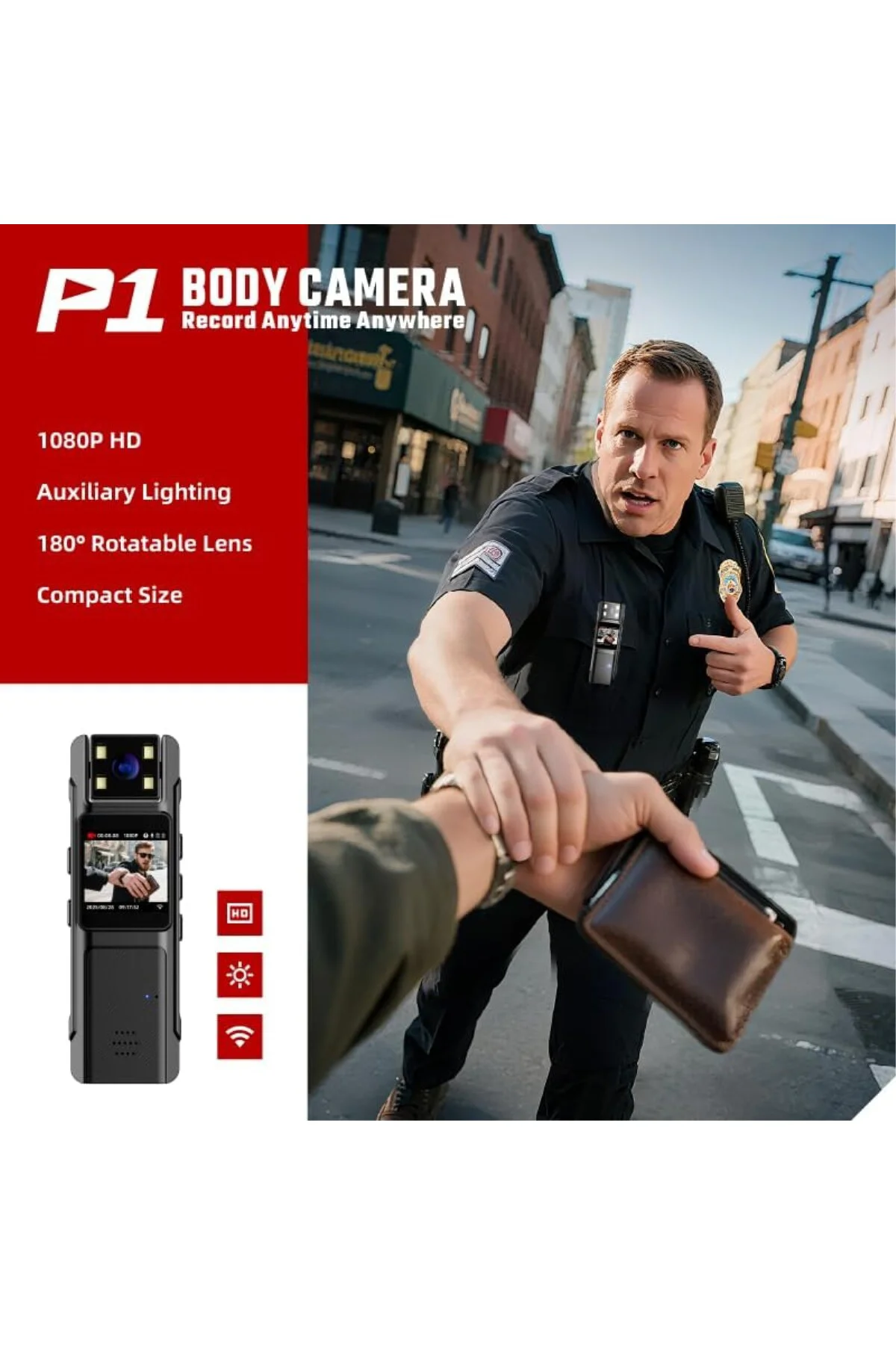 Taşınabilir HD 720P Mini Body Kamera – Giyilebilir Güvenlik Video