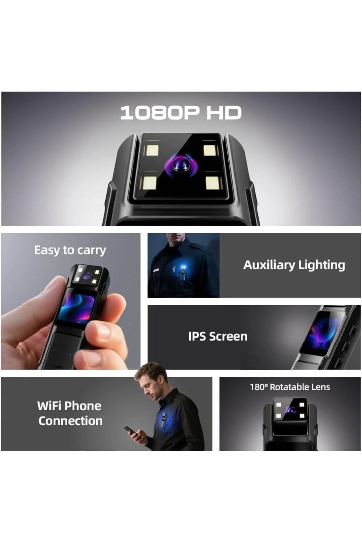 Taşınabilir HD 720P Mini Body Kamera – Giyilebilir Güvenlik Video