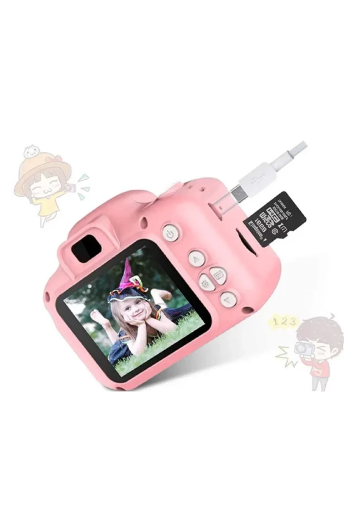 Taşınabilir HD Dijital Kamera Video Kayıt Fotoğraf Çekim USB Bağl