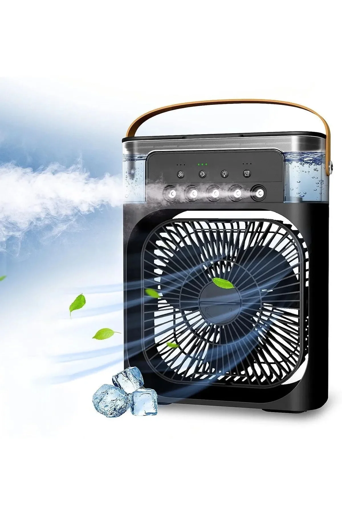 Taşınabilir Işıklı 5 Spreyli Vantilatör Buzlu Buharlı Vantilatör Mini Fan Nemlendirici Fiyatı, Yorumları ve Özellikleri