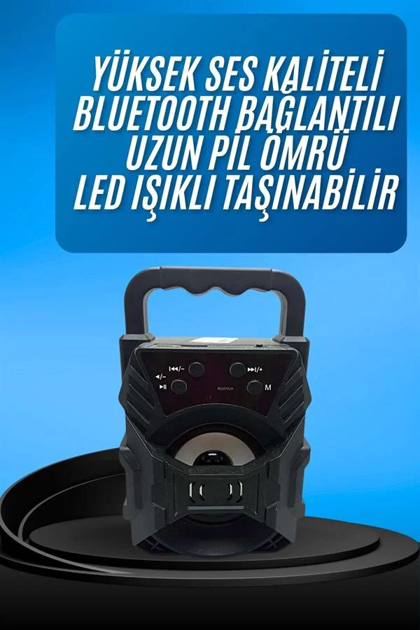 Taşınabilir Işıklı Bluetooth Hoparlör - Ses Bombası ve FM Radyo ile Yüksek Kaliteli Müzik Deneyimi