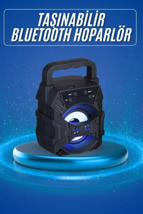 Taşınabilir Işıklı Bluetooth Hoparlör - Ses Bombası ve FM Radyo ile Yüksek Kaliteli Müzik Deneyimi