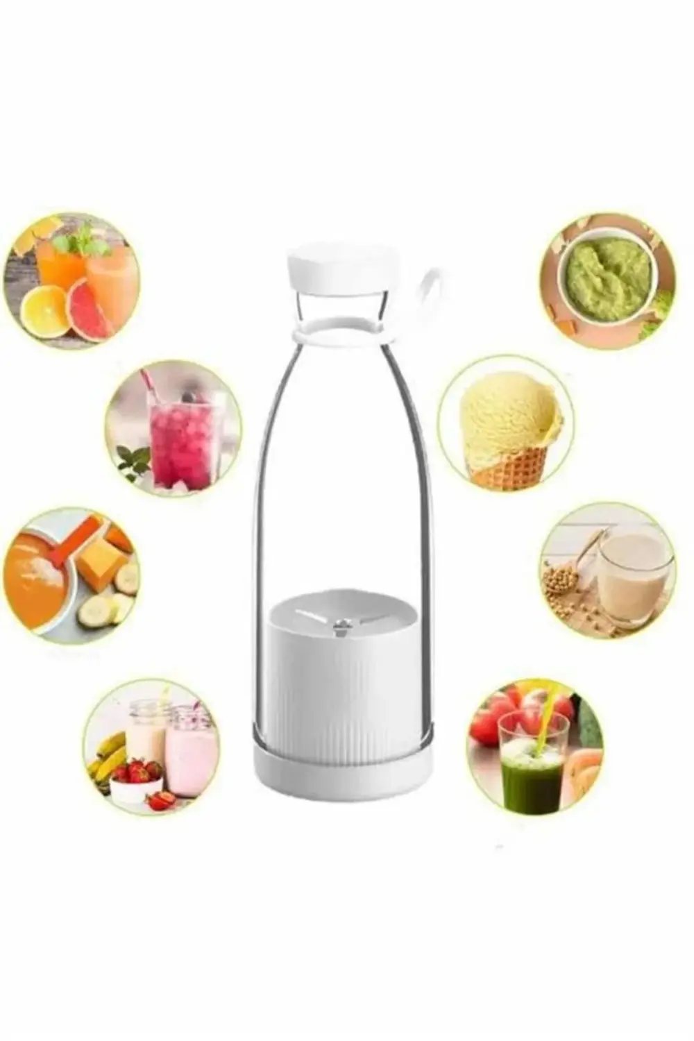 Taşınabilir Kablosuz Şarjlı Kişisel Smoothie El Blender Mini Meyv