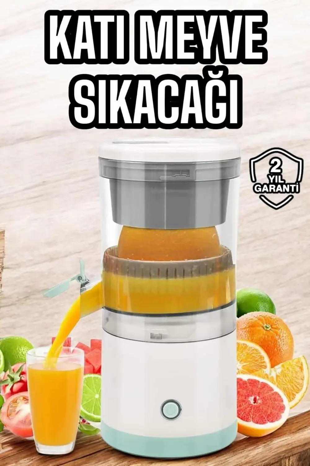 Taşınabilir Kablosuz Taşınabilir Şarjlı Narenciye Sıkacağı Portak