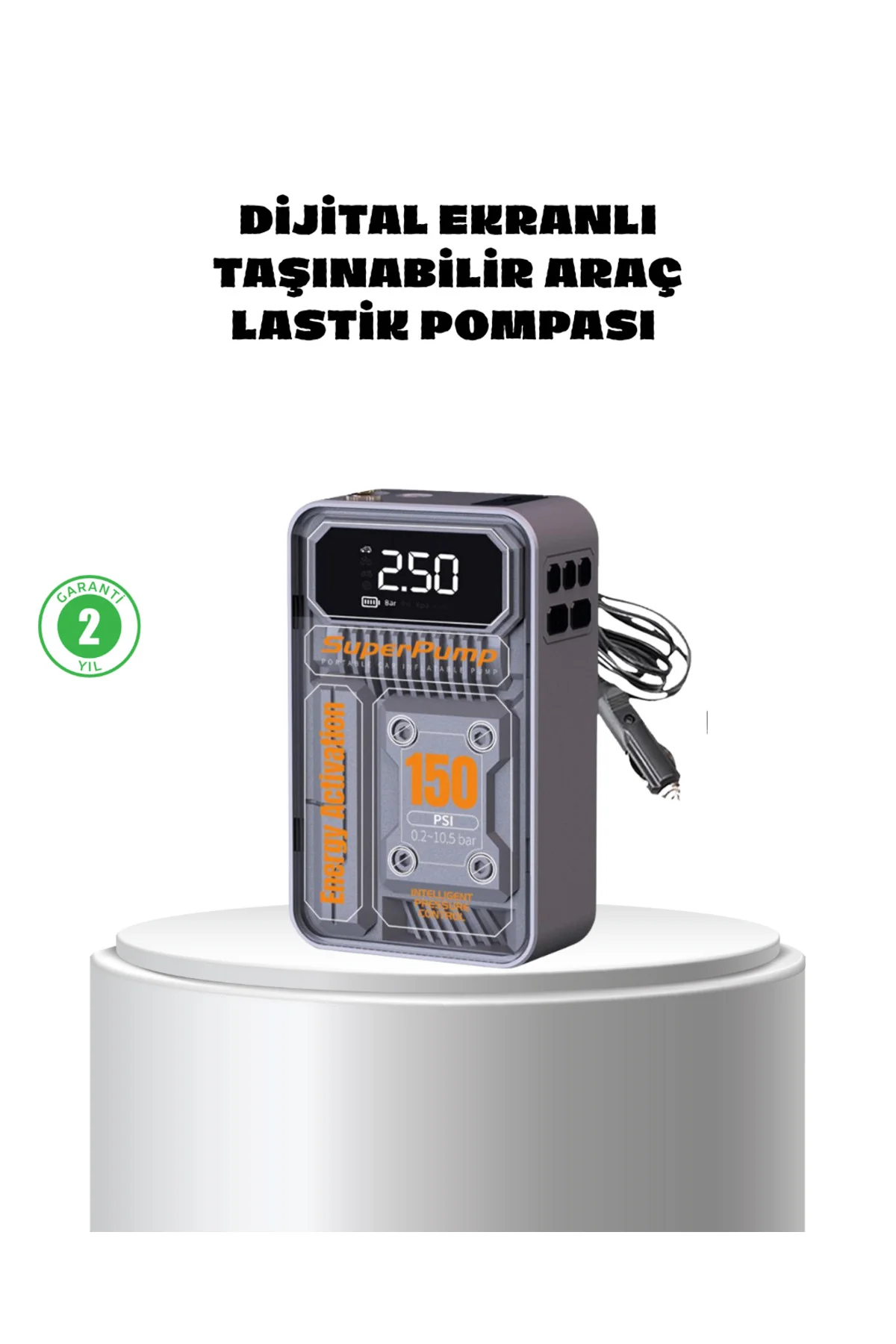 Taşınabilir Kablosuz Hava Pompası – 150 PSI Güçlü Basınç ve 6000m