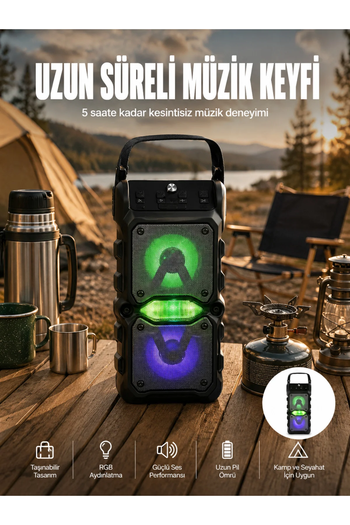 Taşınabilir Kablosuz Bluetooth Hoparlör Uzun Pil Ömrü Led Işıklı Yeni Nesil Taşınabilir Kablosuz Bluetooth Hoparlör Uzun Pil Ömrü Led Işıklı Yeni Nesil