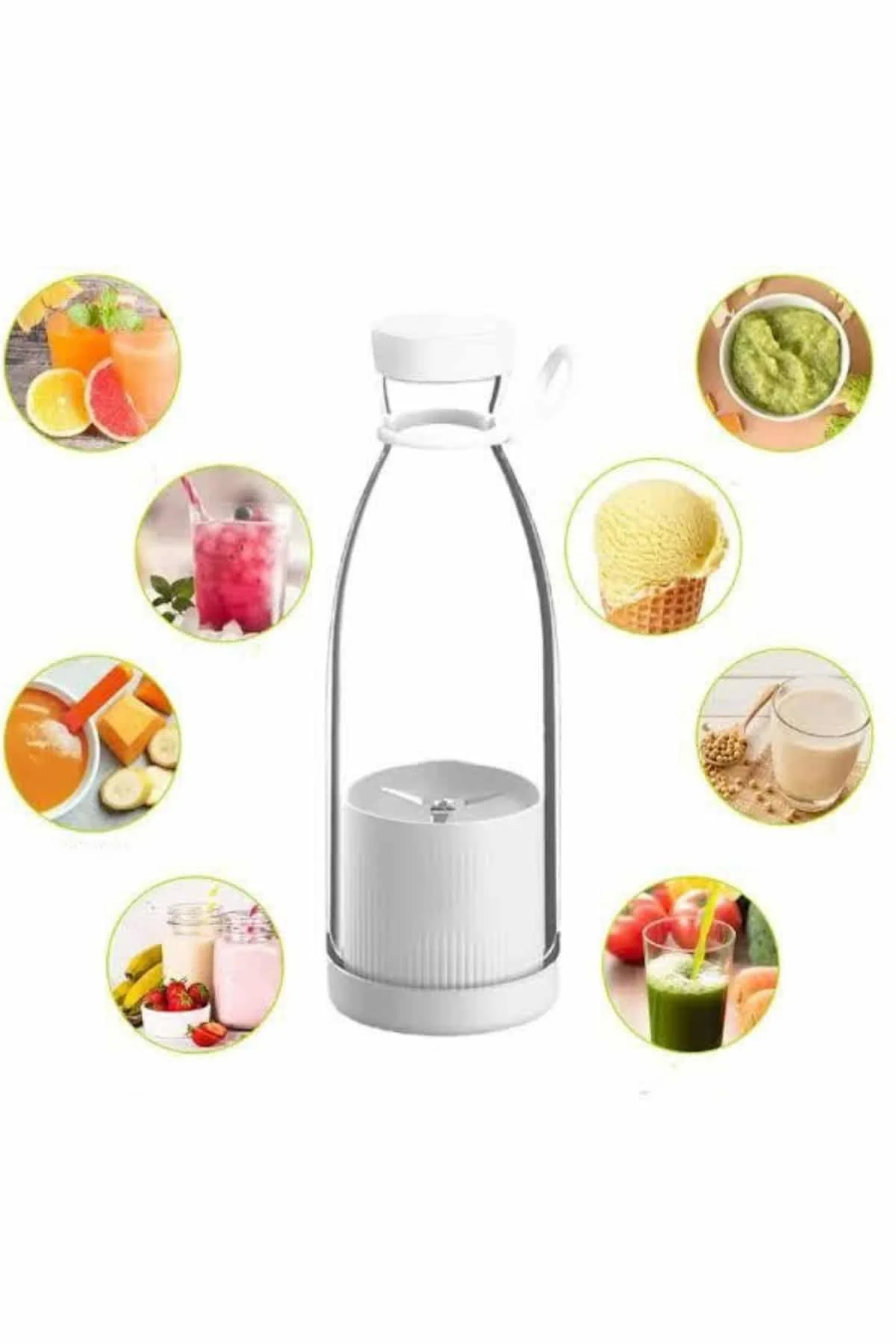 Taşınabilir Kablosuz Şarjlı Kişisel Smoothie El Blender Mini Meyv