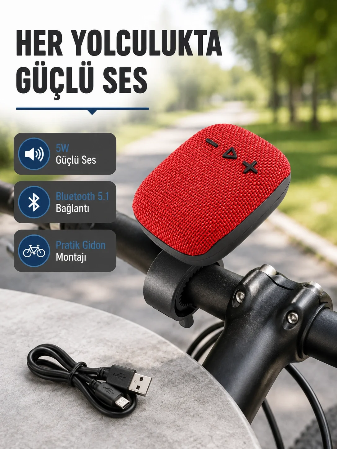 Taşınabilir Kablosuz Hoparlör – 5W Güç, TWS Bağlantı ve 800mAh Pil Fiyatı, Yorumları ve Özellikleri
