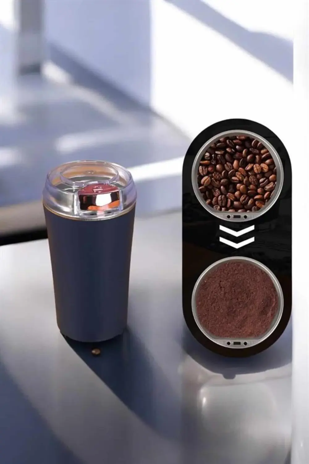 Taşınabilir Kahve & Baharat Öğütücü, Kolay Temizlenebilir ve Uzun