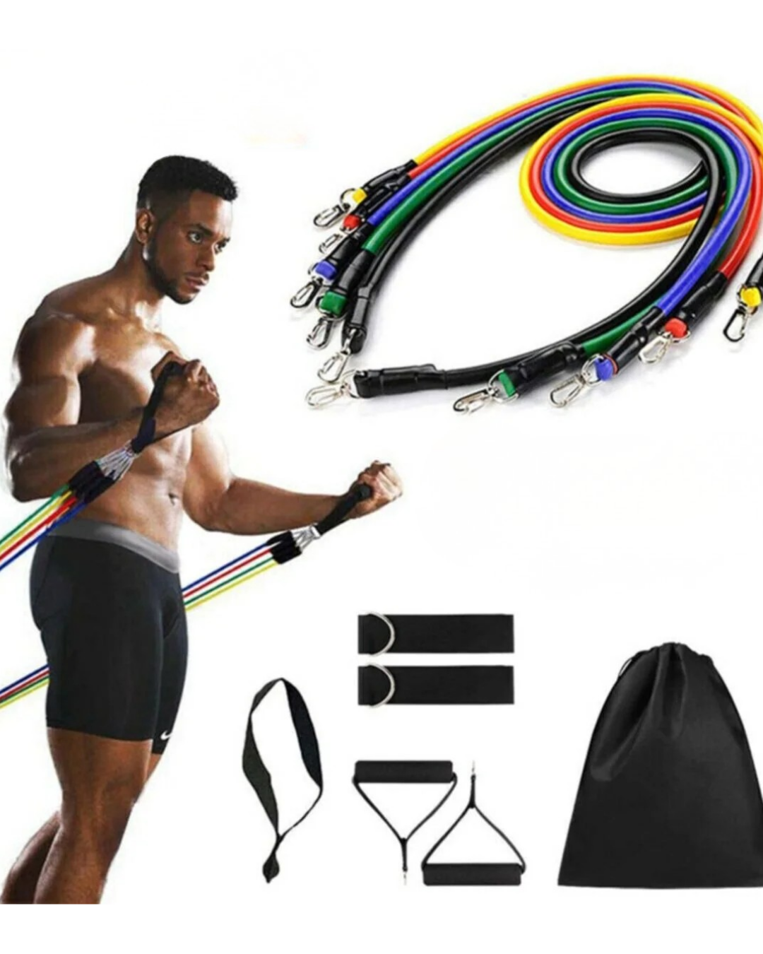 Taşınabilir Kapı Askılı Egzersiz Bandı Seti Ev ve Seyahat Kullanı