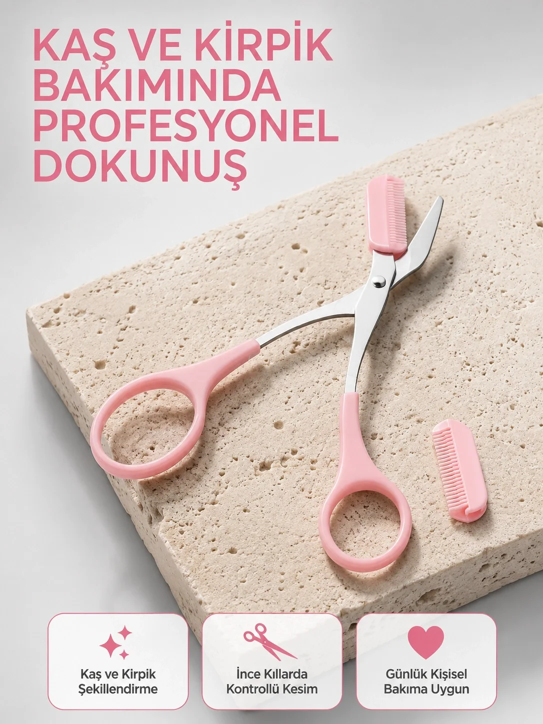 Taşınabilir Kaş ve Kirpik Düzenleme Makası – Ergonomik Tasarım Yeni Nesil