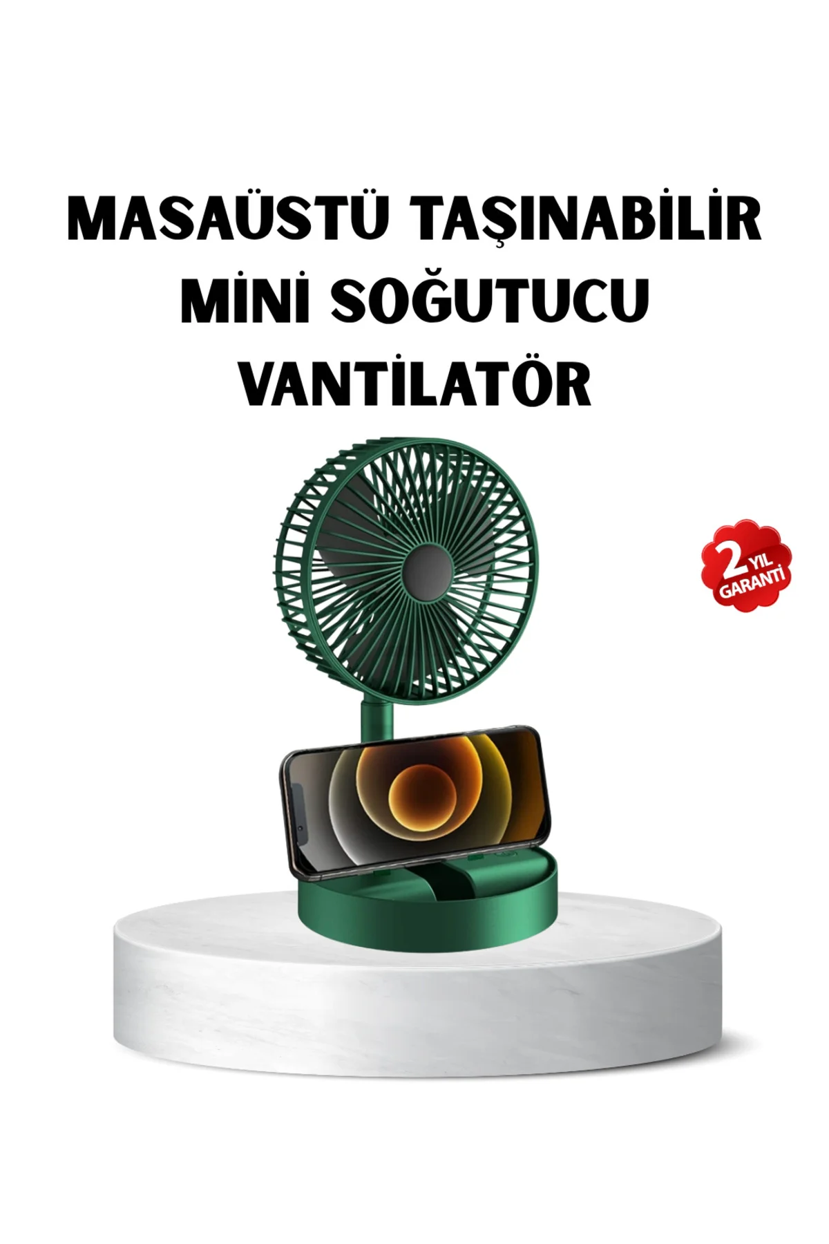Taşınabilir Katlanabilir Mini Fan 3 Kademeli Şarj Edilebilir
