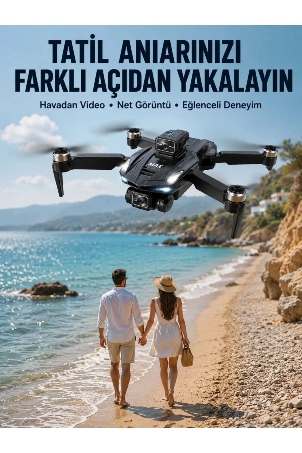 Taşınabilir Katlanabilir Drone İle Açık Alanlarda Keyifli Uçuş De