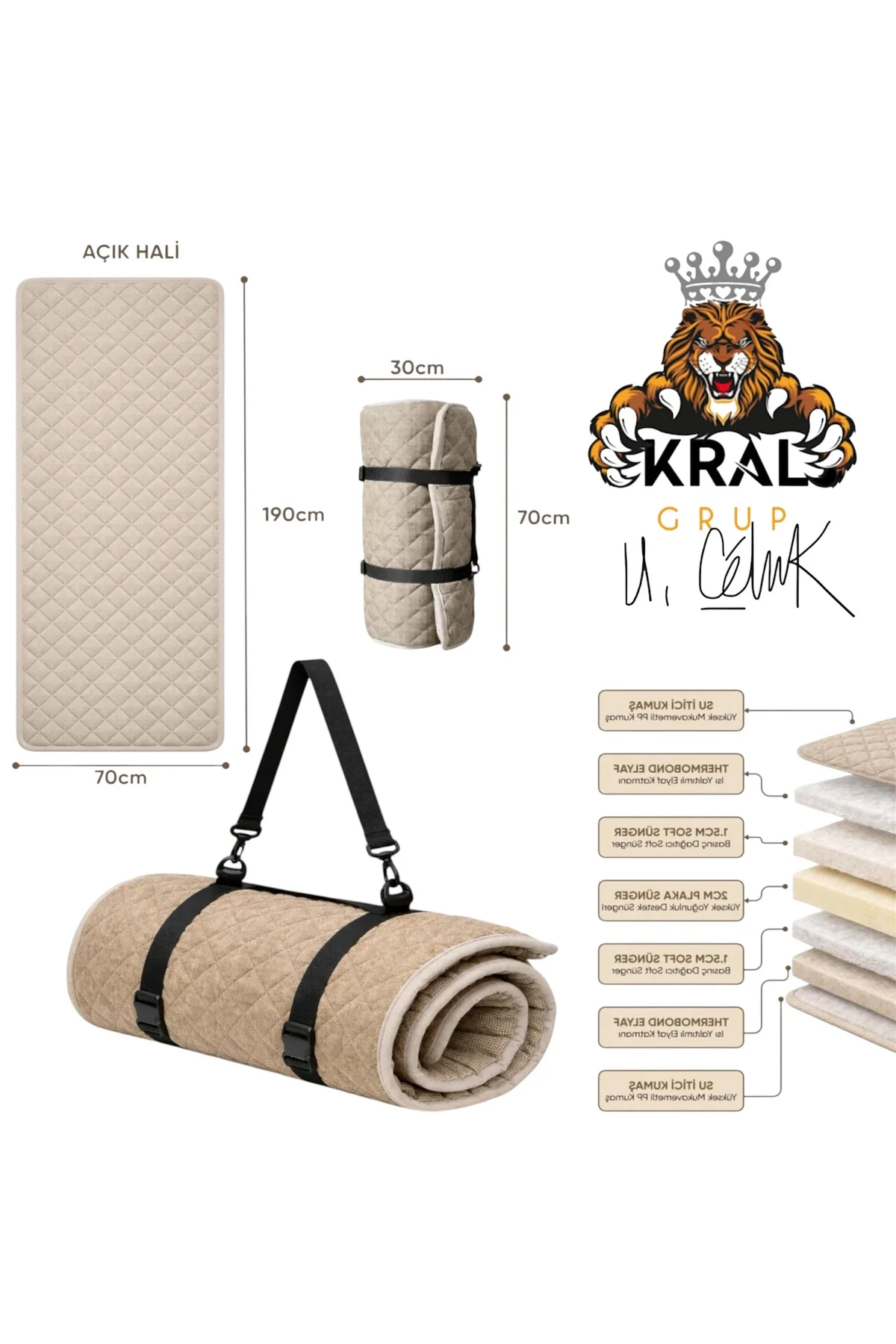 Taşınabilir Katlanır Outdoor Matı, Yatak Karavan Kamp Yatağı Anne