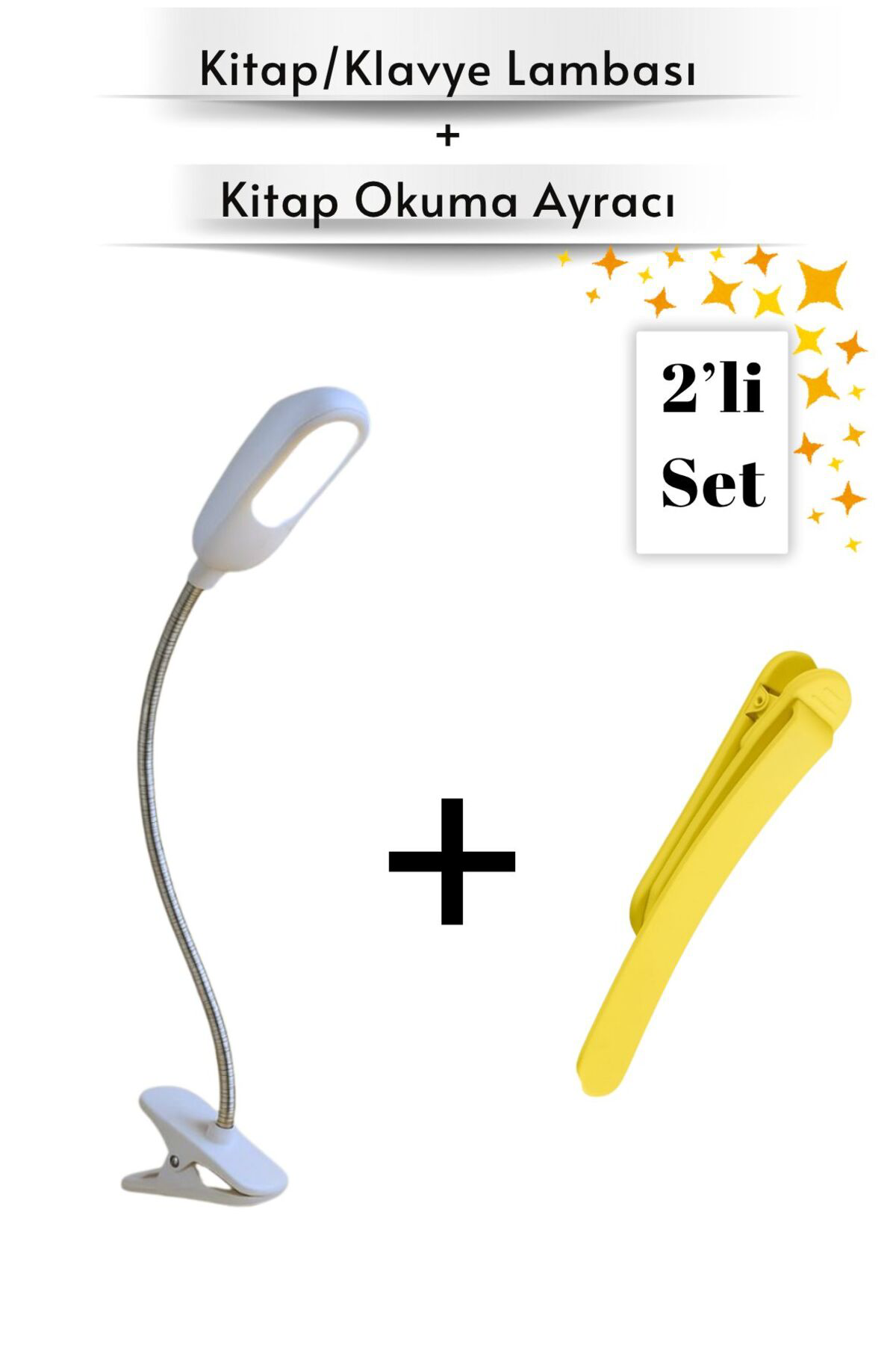 Taşınabilir Kitap Okuma Lambası ve Esnek Kitap Ayracı Seti – Göz 