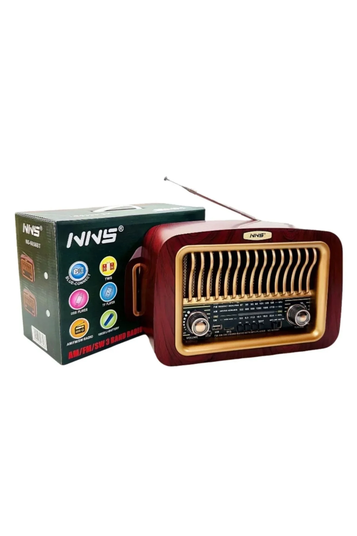 Taşınabilir Klasik AM/FM/SW Transistör Retro Nostaljik Radyo USB Şarjlı