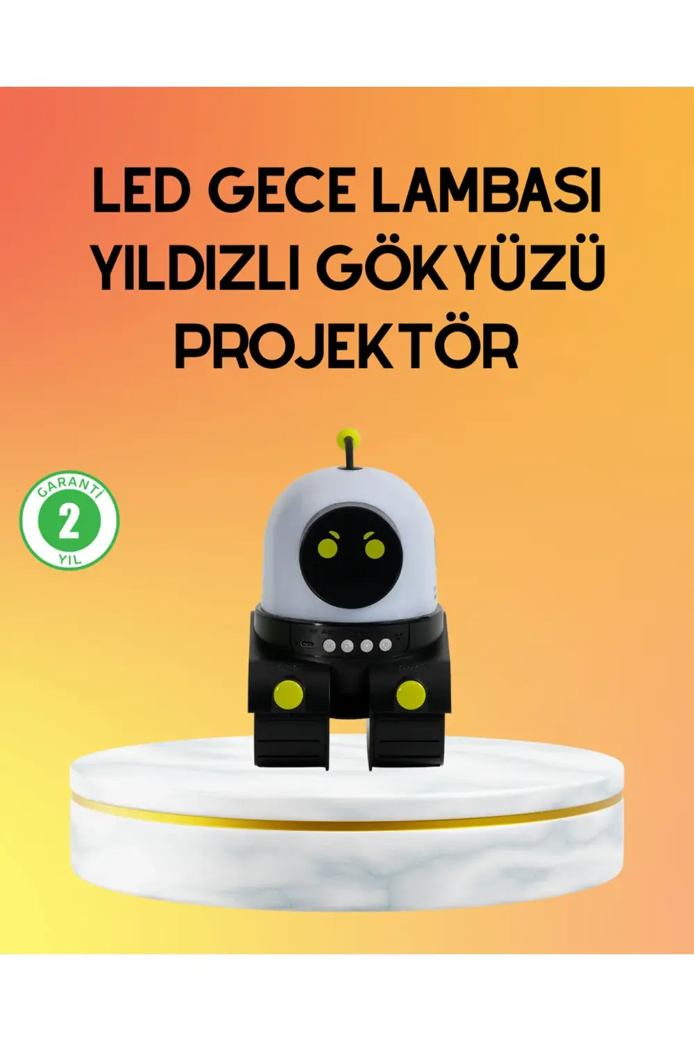 Taşınabilir Lityum Bataryalı Led Gece Lambası ve Projektör