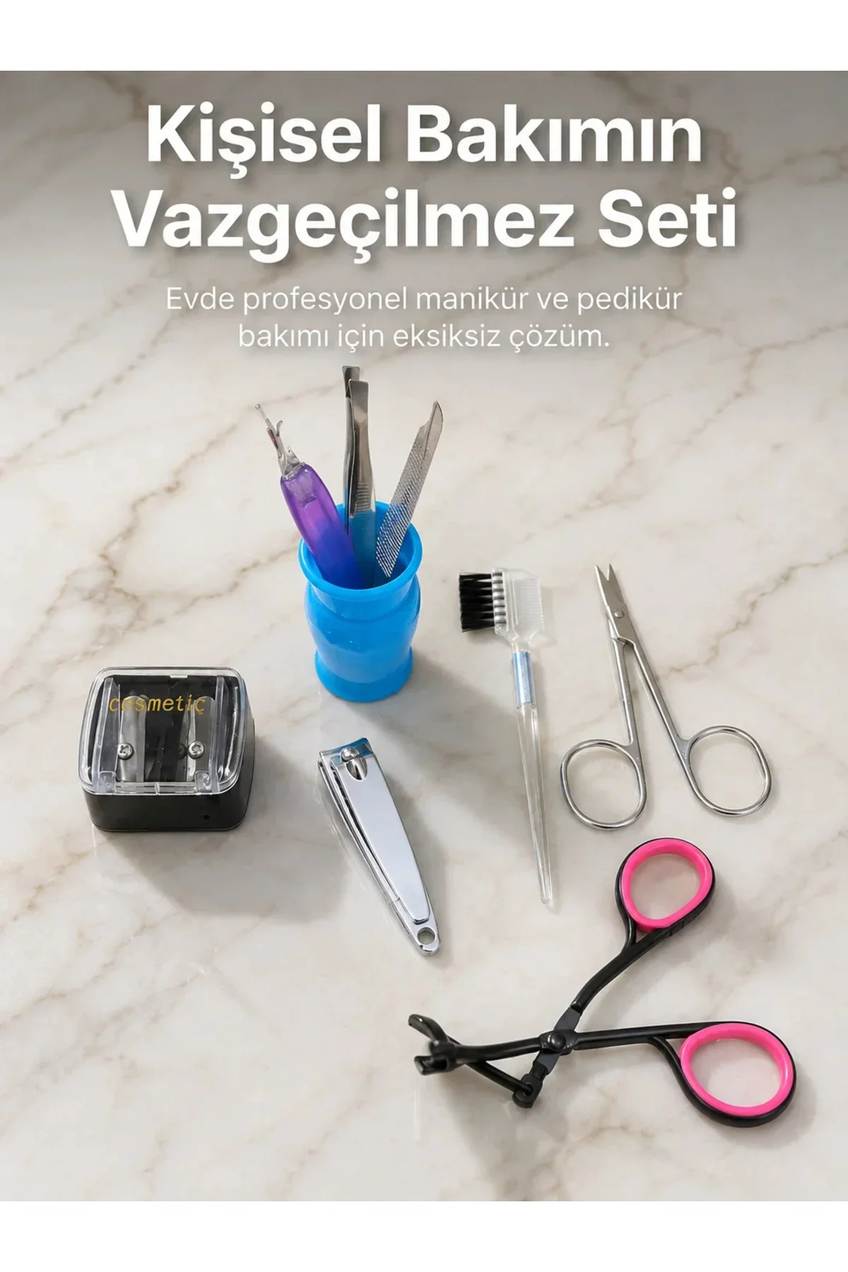 Taşınabilir Manikür Bakım Seti Günlük El Ayak ve Kaş Bakım Kiti Taşınabilir Manikür Bakım Seti Günlük El Ayak ve Kaş Bakım Kiti
