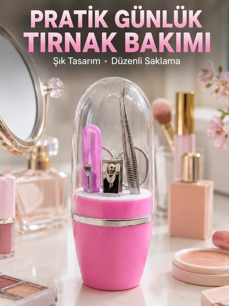 Taşınabilir Manikür Seti Pembe - Şık Tırnak Bakım ve Kişisel Bakım Kiti Fiyatı, Yorumları ve Özellikleri