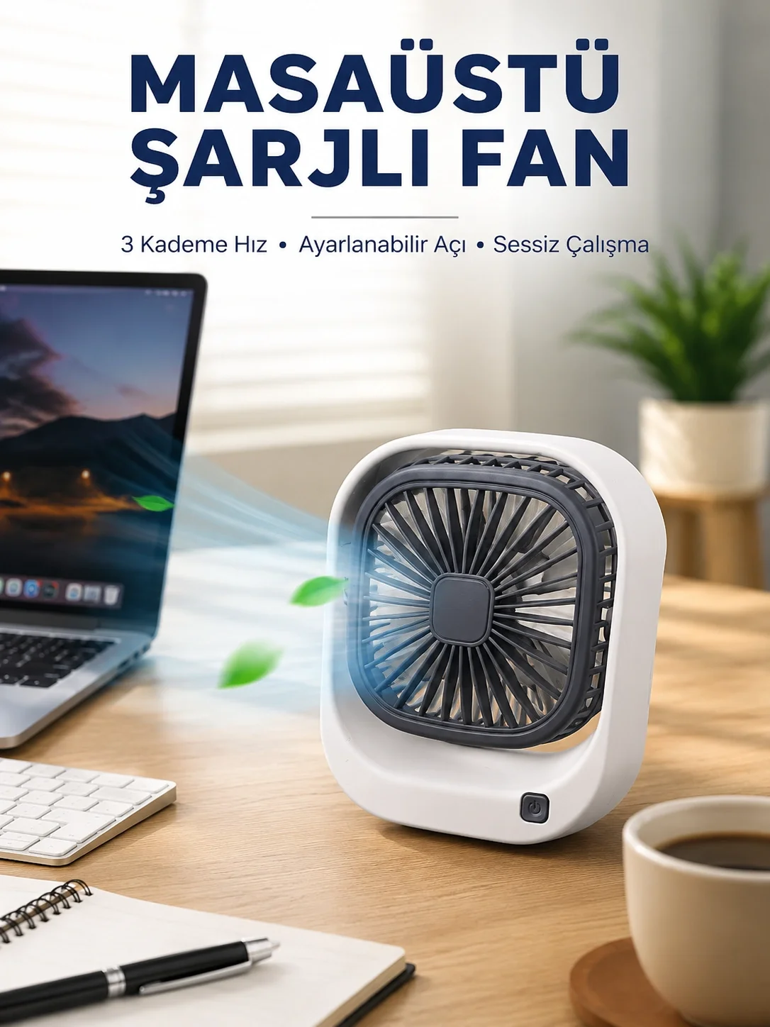 Taşınabilir Masaüstü Fan Ayarlanabilir Açılı Şarjlı Tasarım Fiyatı, Yorumları ve Özellikleri